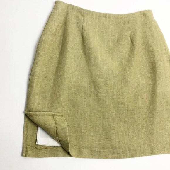 Vintage California Grown 2-Piece Skirt And Top Set Women's Green Linen Retro - Picture 11 of 15